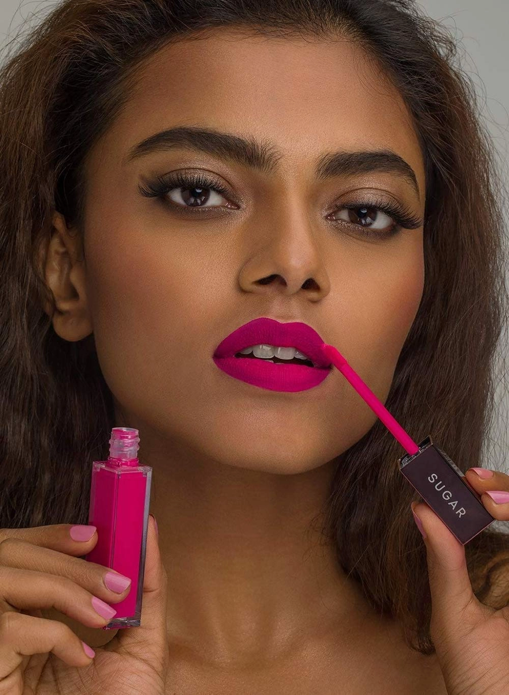 SUGAR Cosmetics Mettle Liquid Lipstick - 12 Talitha (Bright magenta with red undertones) Creamy Lightweight Texture, Silky Smooth Lips