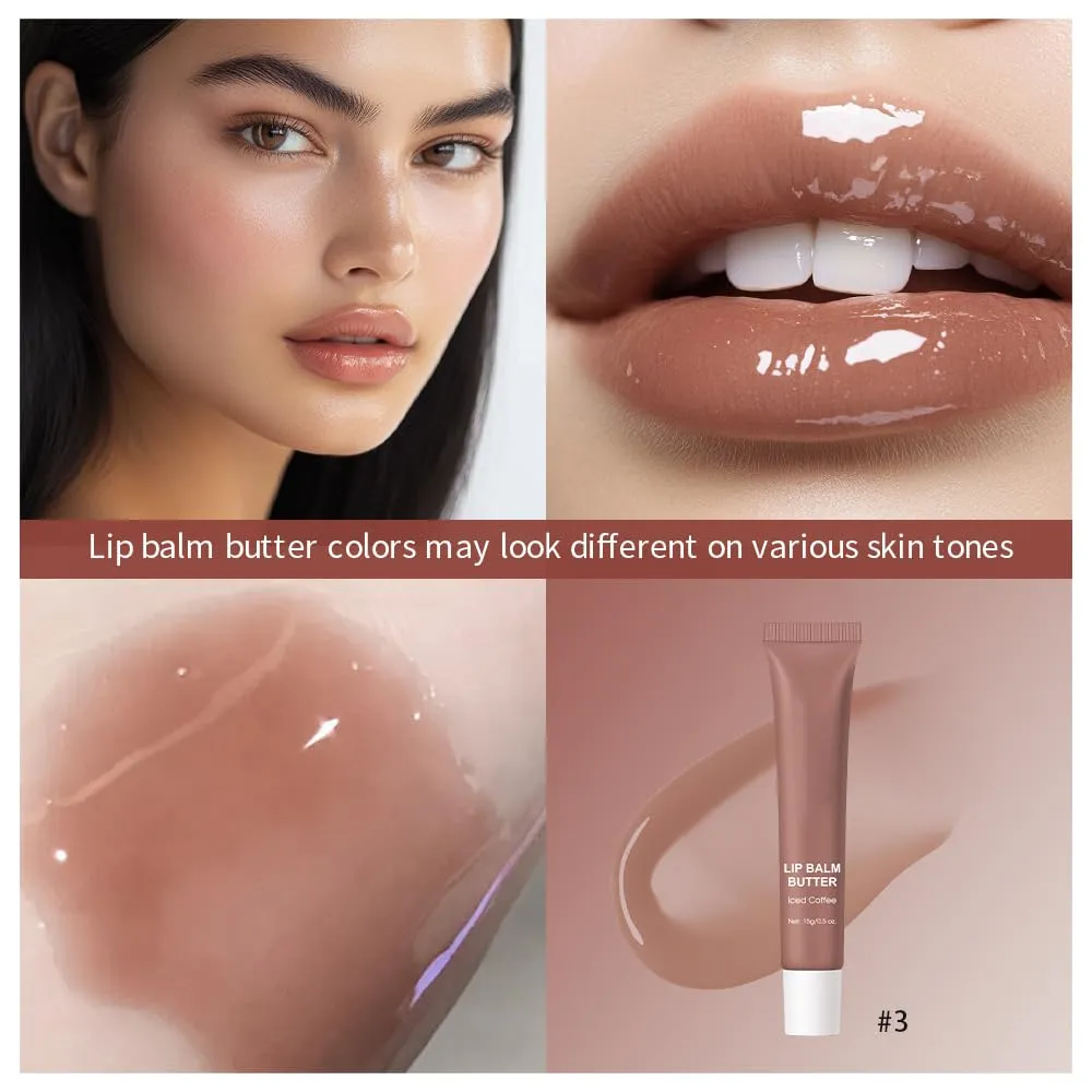 Summer Butter Lip Balm, Moisturizing Hydrating Natural Lip Care, Rich in Nutrients for Soft Smooth Lips (4 Colors)