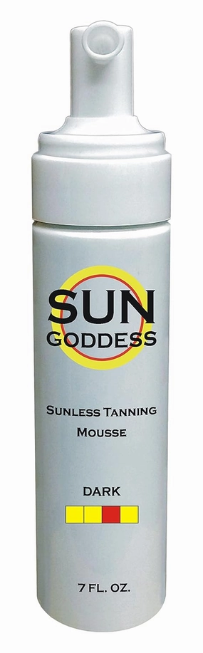 Sun Goddess (4) Combo Deal - 1 Sunless Self Tanning DARK Foam Mousse 7 oz   1 Sunless Self Tanning Applicator Mitt   1 PAIR Sunless Self Tanning Gloves   1 Sunless Self Tanning Lotion Tanner Sample