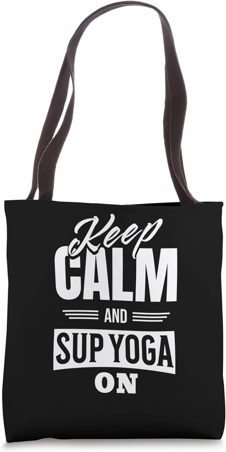 SUP yoga Buoyant pretzel Paddleboard yogi SUP yoga Tote Bag