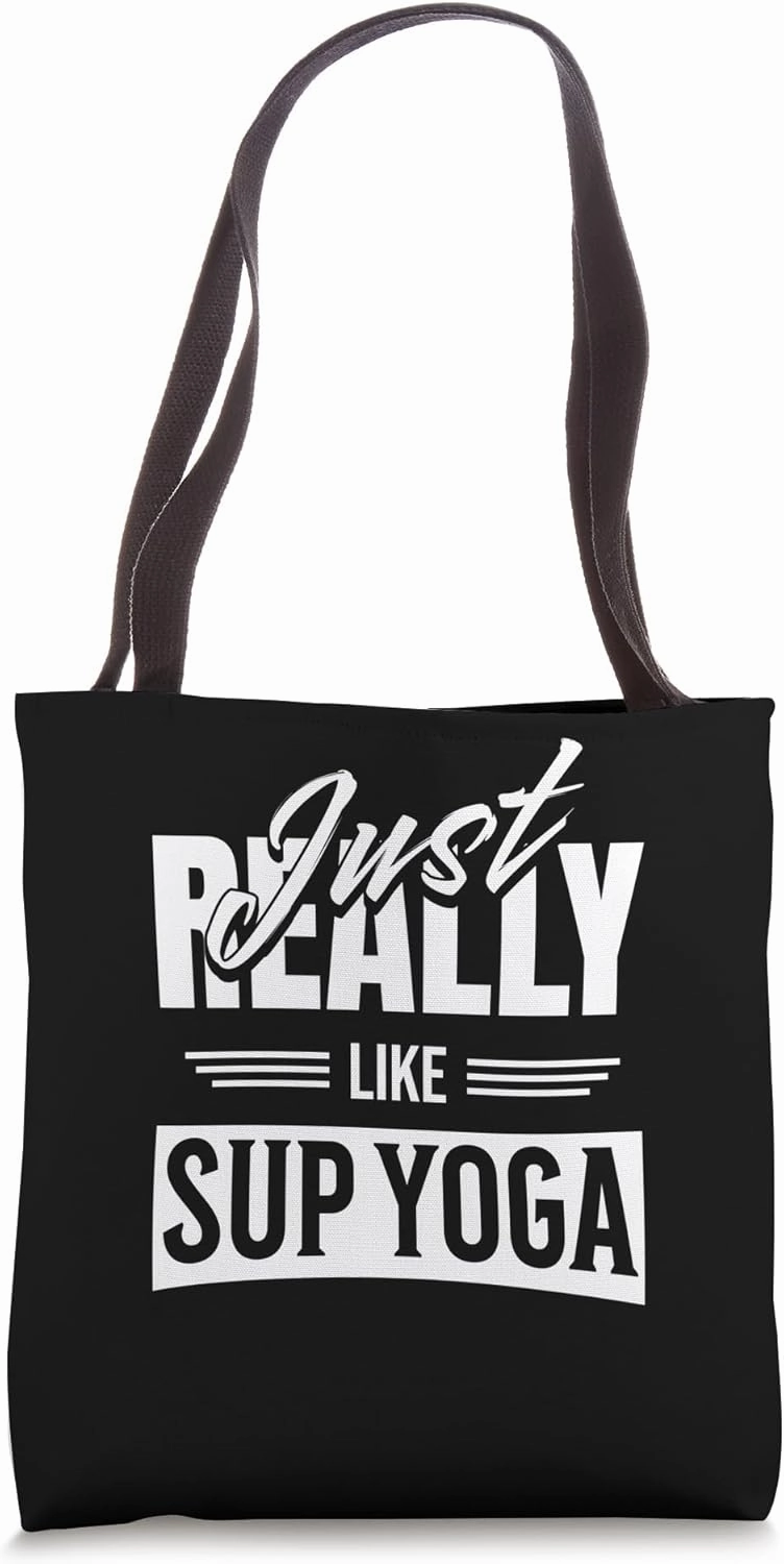 SUP yoga Buoyant pretzel Paddleboard yogi SUP yoga Tote Bag
