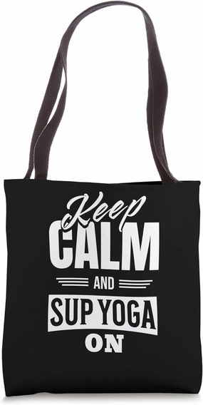 SUP yoga Buoyant pretzel Paddleboard yogi SUP yoga Tote Bag