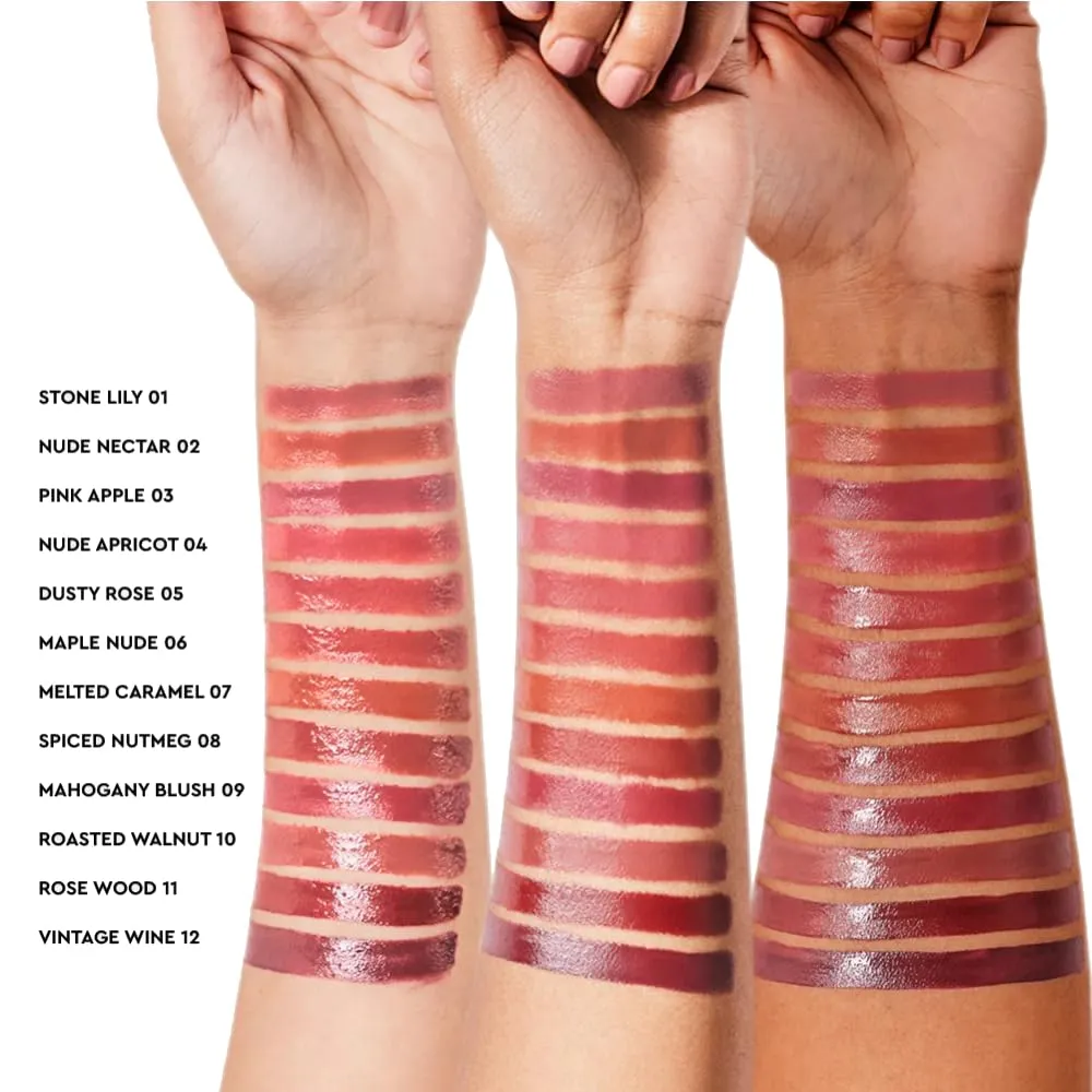 Super Butter Lip Lacquer, Mahogany Blush (Soft Berry), 5 ml, Long Lasting Lip Gloss, Intense Colour, Hi-shine, Vegan, No Paraben, Non Toxic, Hydrating Liquid lipstick for Moisturizing Lip