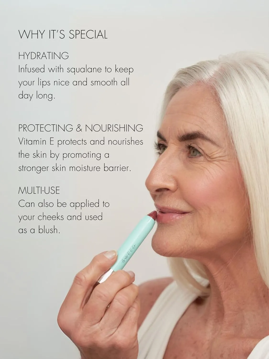 Sweed - Le Lipstick | Plump, Nourish, Moisturize with Squalane | Vegan, Cruelty-Free, Clean Beauty (Gabriella Beige Tan)