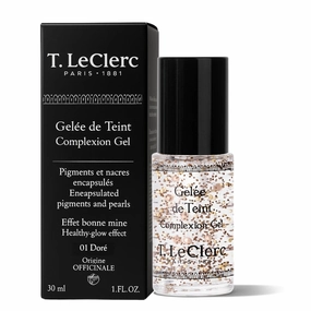 T. LeClerc Tinted Moisturizer Complexion Gel Face, Body Foundation Tint Veil Gel Lightweight, Fresh Texture Soothes Skin Encapsulated Sun 1 oz.
