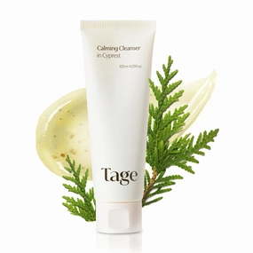 Tage Calming Cleanser, Moisturizing Face Wash for Dry & Sensitive Skin, Gel Type, Effective Sunscreen Removal Tested, Korean Skin Care, Vegan (4.05 fl.oz,120ml)