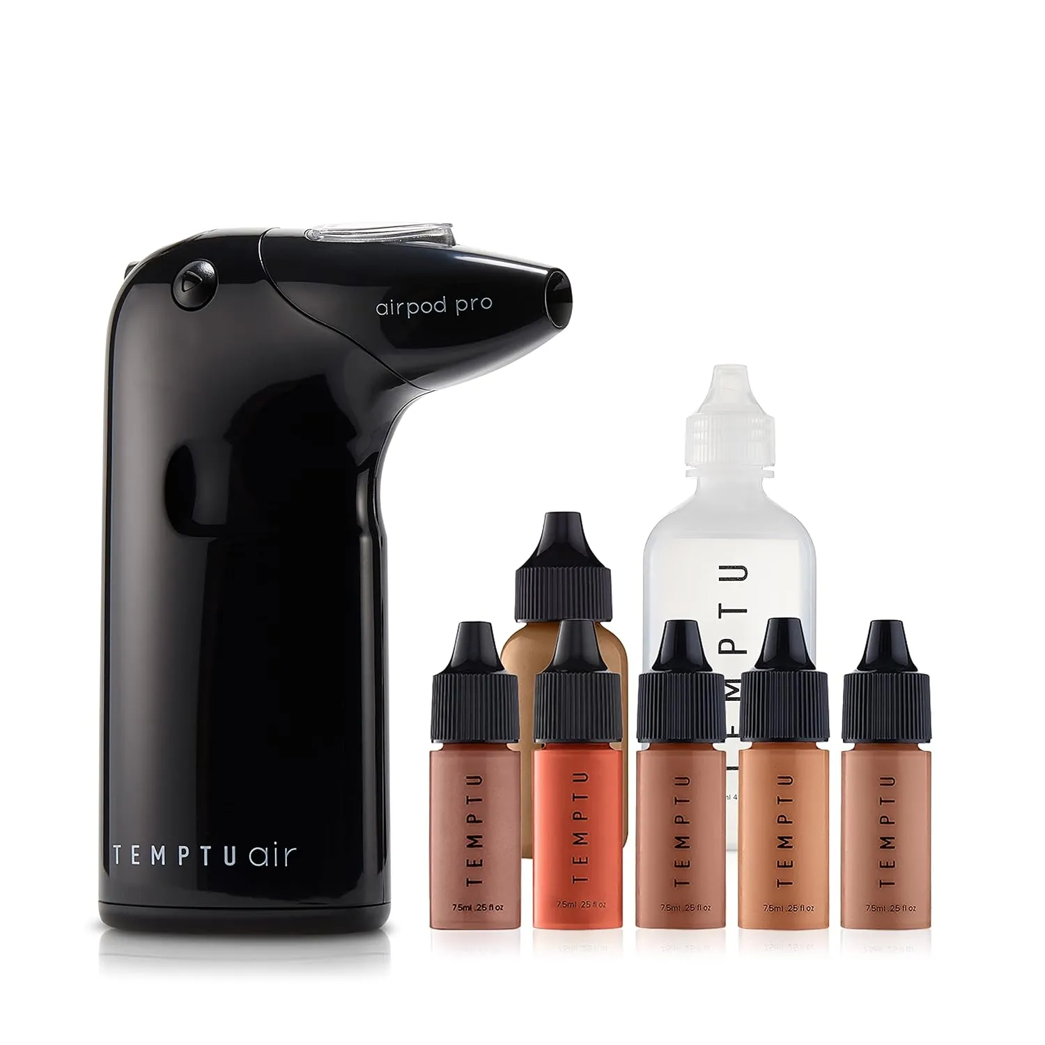 TEMPTU Air Intro Airbrush Makeup Kit: 9-Piece Set Includes Cordless Device, Refillable Makeup Cartridge, 3 Perfect Canvas Semi-Matte Foundations, Primer, Blush, Highlighter & Cleaner