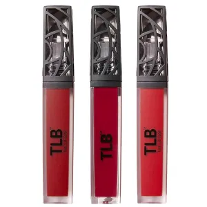 The Lip Bar - Nonstop Liquid Matte Lipstick 3-Pack, Bawse Lady (Blue Red), Rich Auntie (Deep Berry),   Hot Mama (Deep Rich Brown) - High Pigment - One Swipe - Long Lasting - Jojoba Oil - .24 fl oz