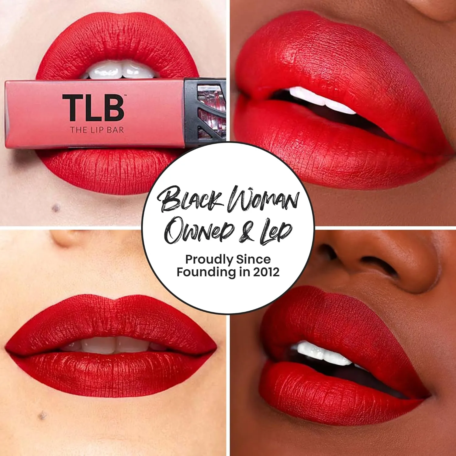 The Lip Bar - Nonstop Liquid Matte Lipstick 3-Pack, Bawse Lady (Blue Red), Rich Auntie (Deep Berry),   Hot Mama (Deep Rich Brown) - High Pigment - One Swipe - Long Lasting - Jojoba Oil - .24 fl oz