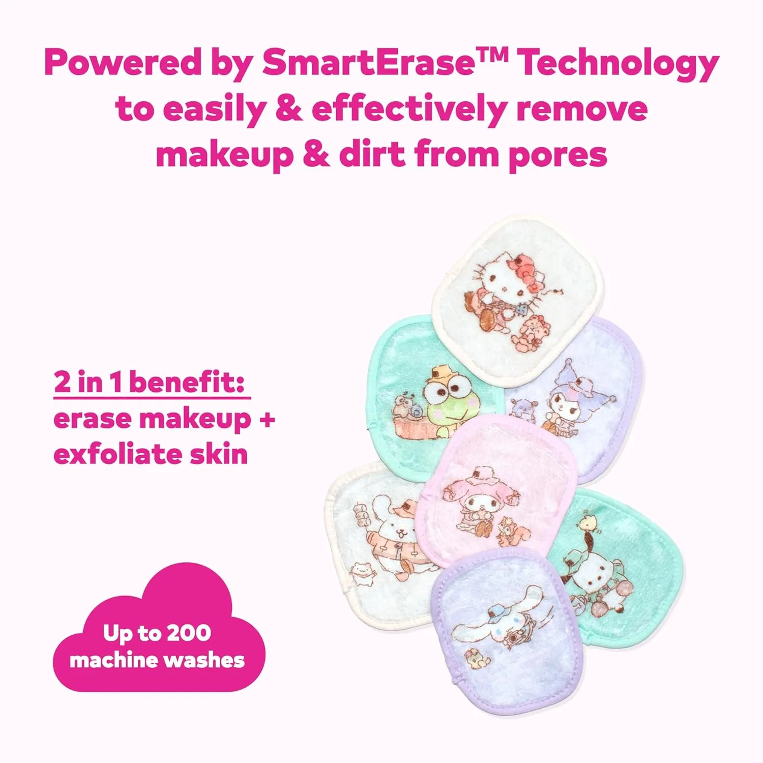 The Original MakeUp Eraser, 7-Day Set, Erase All Makeup With Just Water, Including Waterproof Mascara, Eyeliner, Foundation, Lipstick, Sunscreen, and More!, 7ct.