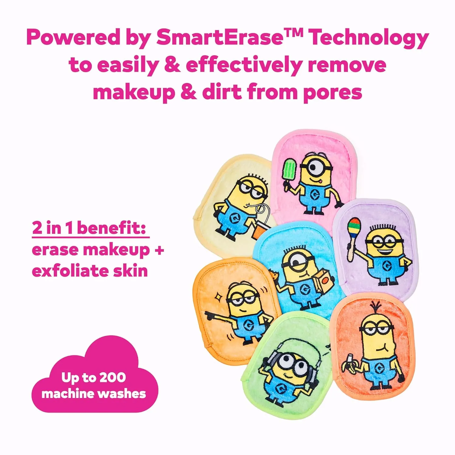 The Original MakeUp Eraser, 7-Day Set, Erase All Makeup With Just Water, Including Waterproof Mascara, Eyeliner, Foundation, Lipstick, Sunscreen, and More!, 7ct.