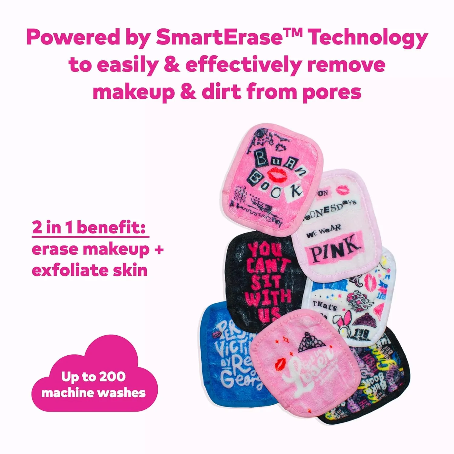 The Original MakeUp Eraser, 7-Day Set, Erase All Makeup With Just Water, Including Waterproof Mascara, Eyeliner, Foundation, Lipstick, Sunscreen, and More!, 7ct.