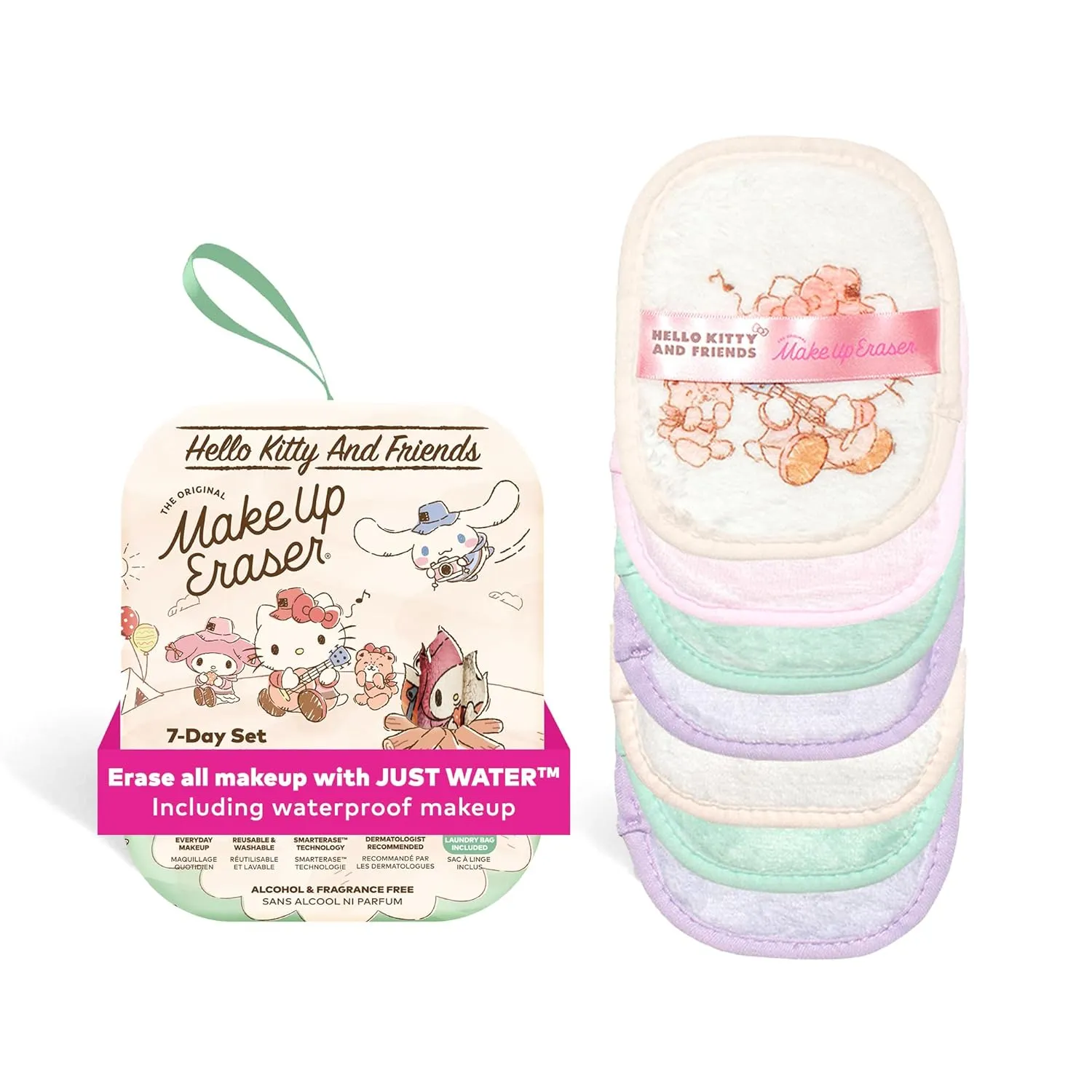 The Original MakeUp Eraser, 7-Day Set, Erase All Makeup With Just Water, Including Waterproof Mascara, Eyeliner, Foundation, Lipstick, Sunscreen, and More!, 7ct.