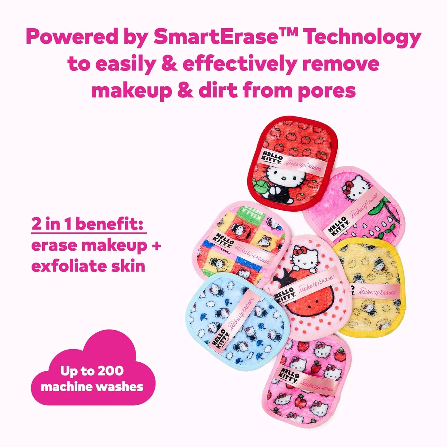 The Original MakeUp Eraser, 7-Day Set, Erase All Makeup With Just Water, Including Waterproof Mascara, Eyeliner, Foundation, Lipstick, Sunscreen, and More!, 7ct.