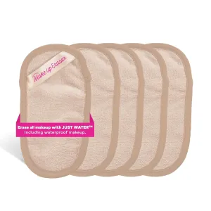 The Original MakeUp Eraser Mini PRO 5-pack, Erase All Makeup With Just Water, Including Waterproof Mascara, Eyeliner, Foundation, Lipstick, Sunscreen and More! Sweet Cream, 5ct.