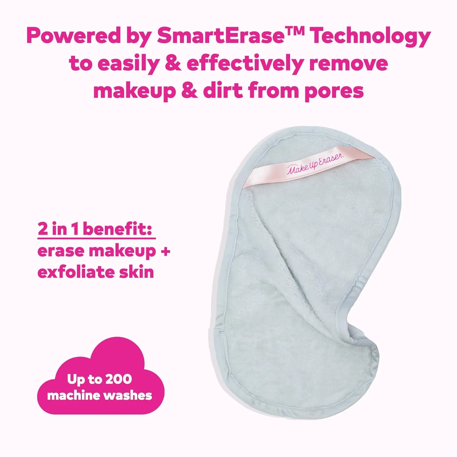 The Original MakeUp Eraser PRO, Effortlessly Remove All Makeup Using Only Water, Including Waterproof Mascara, Eyeliner, Foundation, Lipstick, Sunscreen