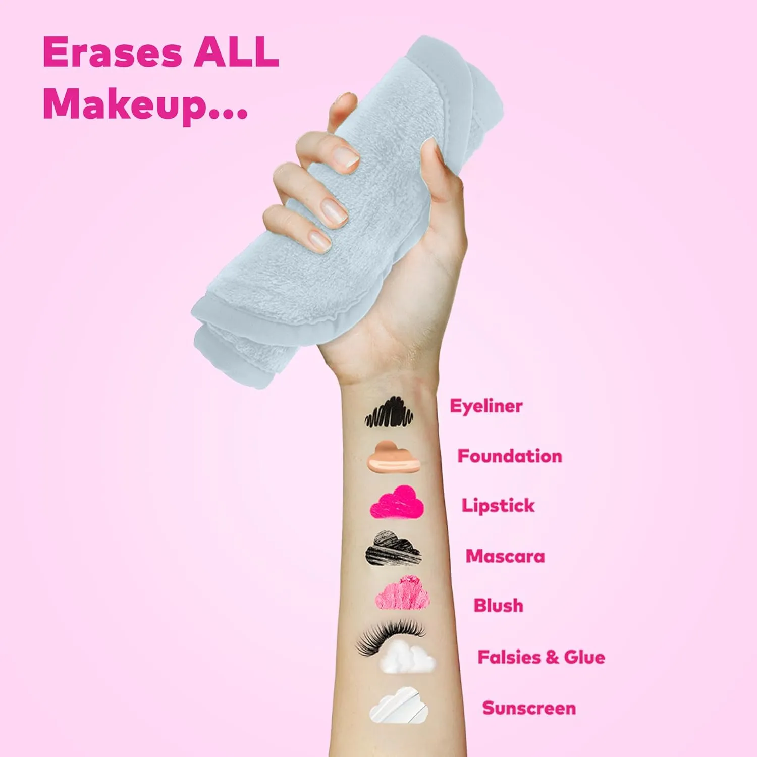 The Original MakeUp Eraser PRO, Effortlessly Remove All Makeup Using Only Water, Including Waterproof Mascara, Eyeliner, Foundation, Lipstick, Sunscreen