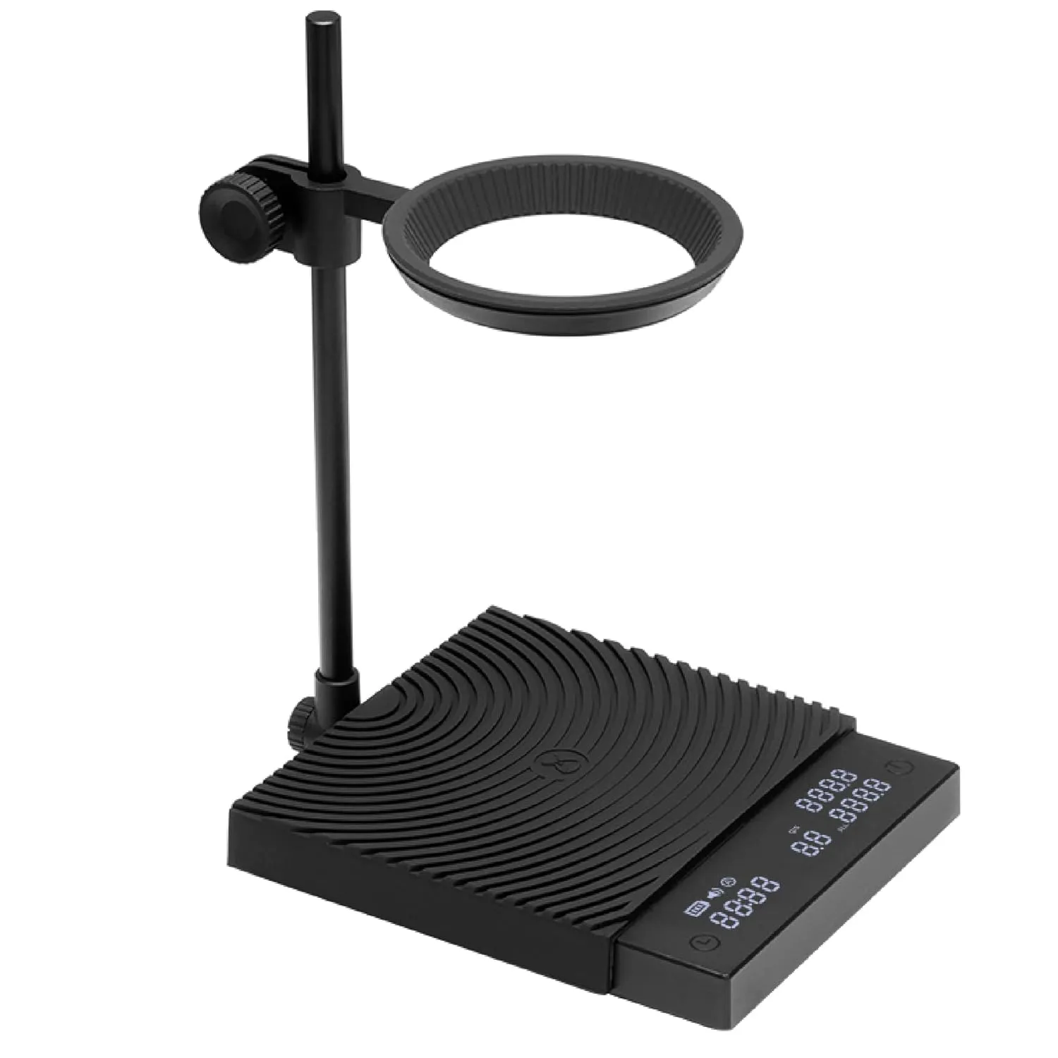 TIMEMORE Black Mirror Duo, Digital Coffee Scale with Dual Weight Display, Detachable Stand with Dripper Ring, 2kg/0.1g, Multifunctional Coffee Scale with Auto-Timer, Black