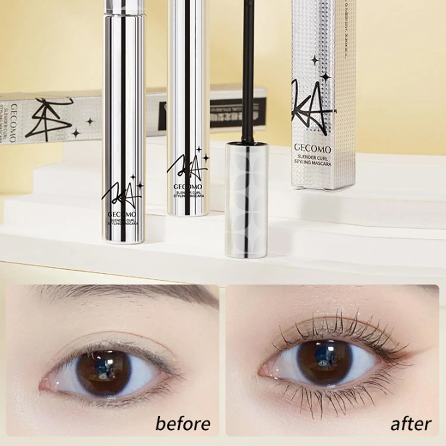 Tubing Mascara Black & Brown Duo for Lash Makeup, Relaxrich Submarine Magic Mascara, Lengthening and Curling Mascara, Hypoallergenic Prime Lash Enhancer