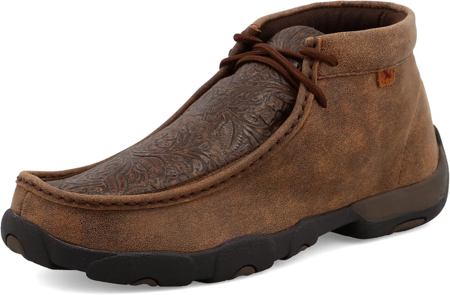 Twisted X Men's Chukka Driving Moc, Moc Toe, Brown & Brown Print, 12 W