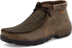 Twisted X Men's Chukka Driving Moc, Moc Toe, Caiman Print & Brown, 8.5 M