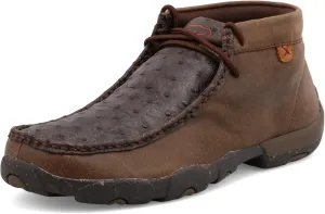 Twisted X Men's Chukka Driving Moc, Moc Toe with CellSole, Brown & Brown Ostrich, 9.5 M