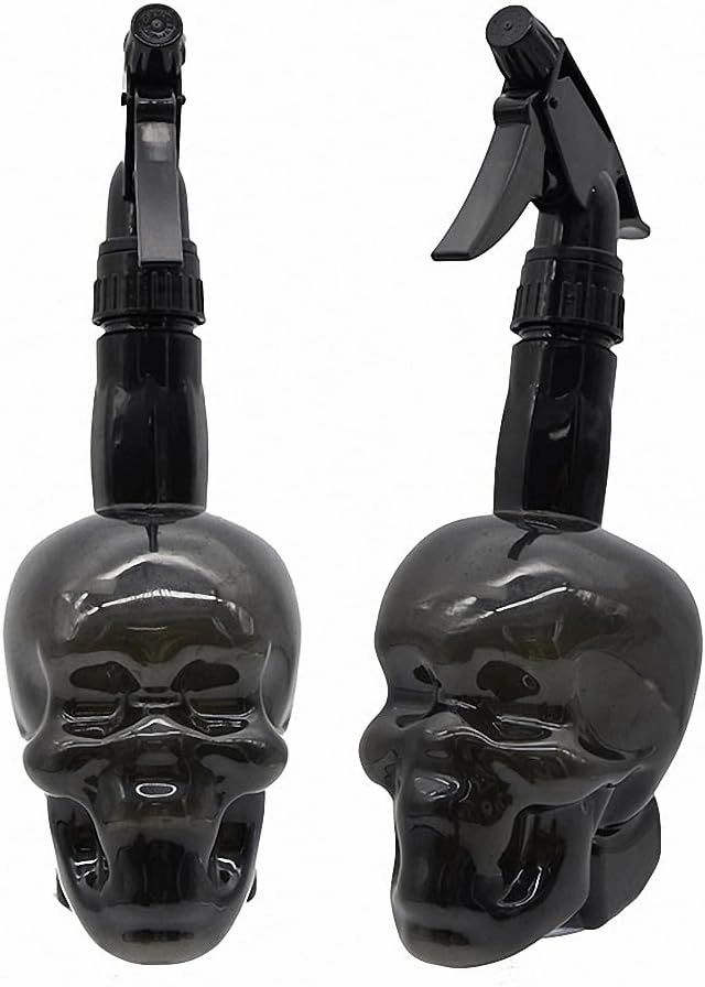 Ulalaza Empty Spray Bottle 200ml/7oz Fine Mist Sprayer Retro Skull Design Plastic Refillable Spray Squirt Bottle for Hair Styling Cleaning Plants (skull 3pcs)