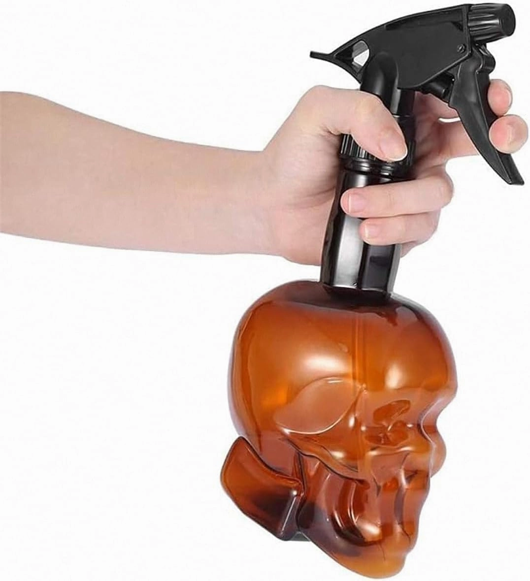 Ulalaza Empty Spray Bottle 200ml/7oz Fine Mist Sprayer Retro Skull Design Plastic Refillable Spray Squirt Bottle for Hair Styling Cleaning Plants (skull 3pcs)