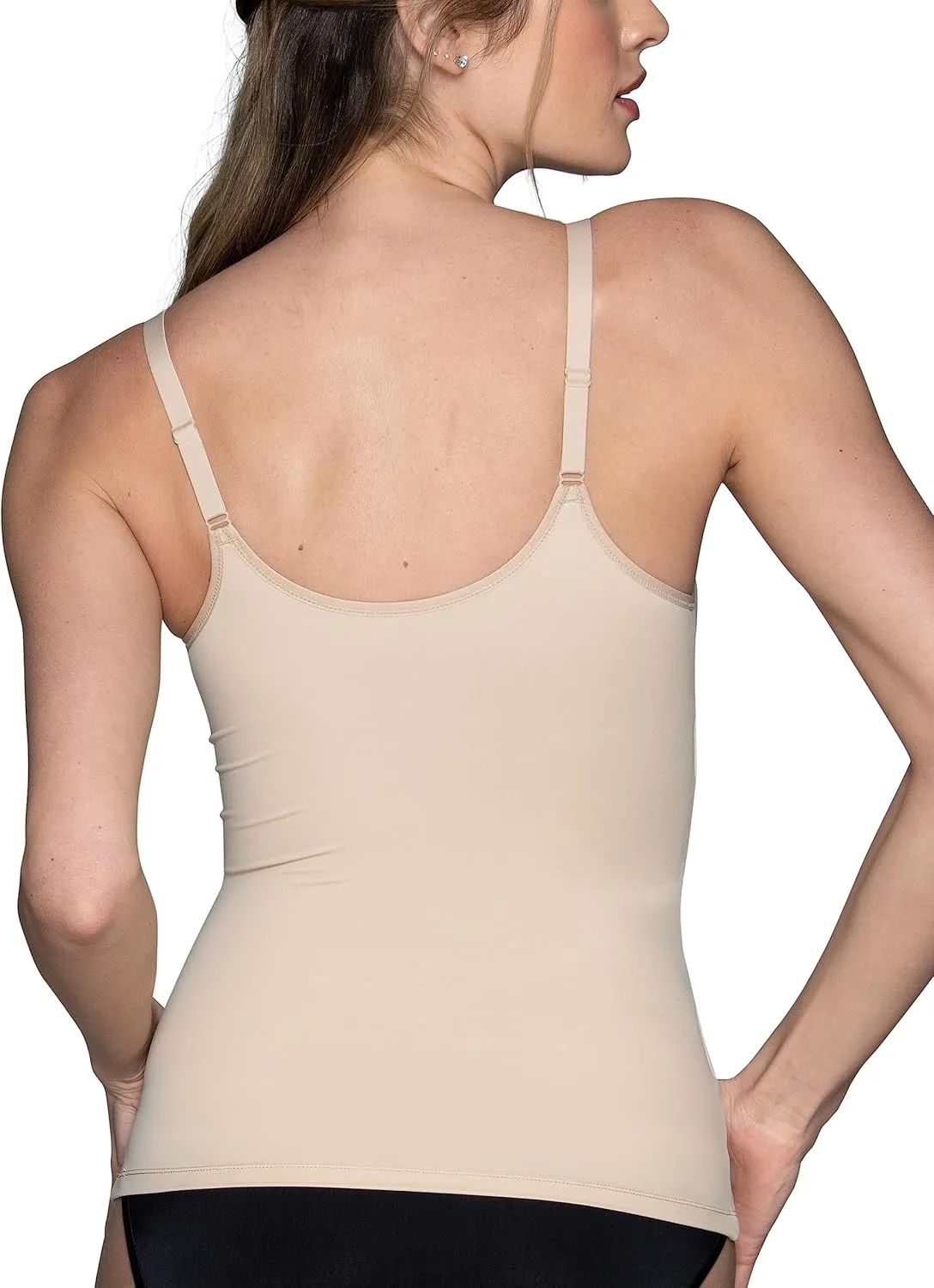 Vanity Fair Women's Shaping Cami with Built in Bra, Tummy Control Shapewear Camisole Tops for Women