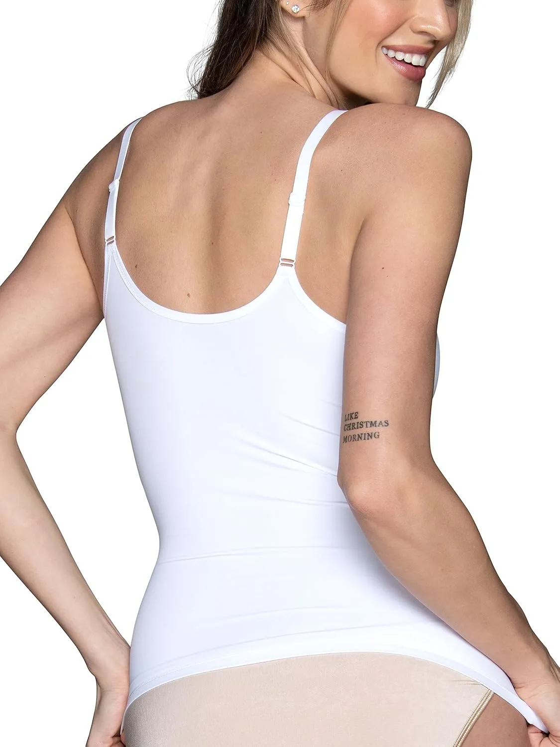 Vanity Fair Women's Shaping Cami with Built in Bra, Tummy Control Shapewear Camisole Tops for Women
