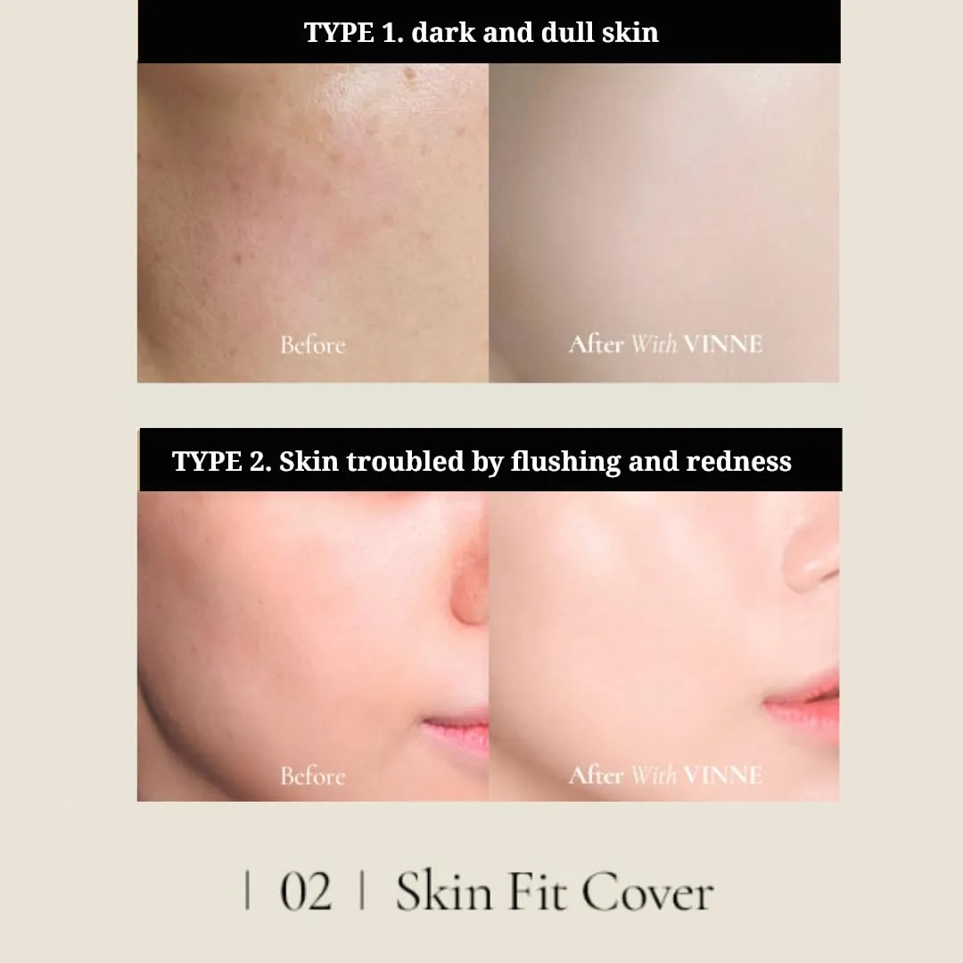 VINNE Korean Cushion Foundation, Lightweight Essence Makeup Natural and Dewy Finish, 12-Hour Lasting Effect, 0.42 Oz - #23 Natural Beige (Refill Not Included)