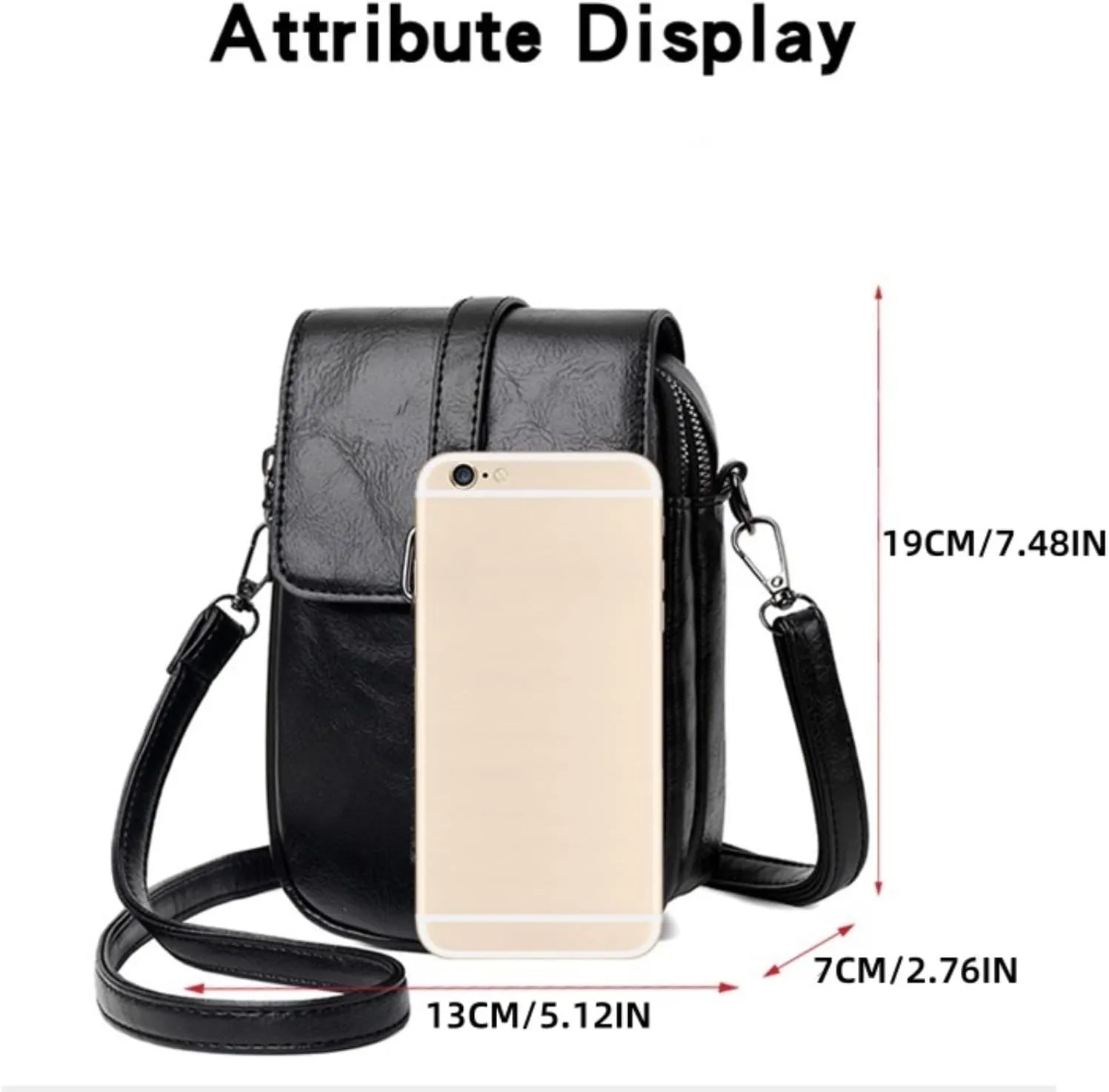 Vintage Crossbody Phone Bag for Women, crossbody bags for women Leather Shoulder Purse and Handbag with Earphone Hole