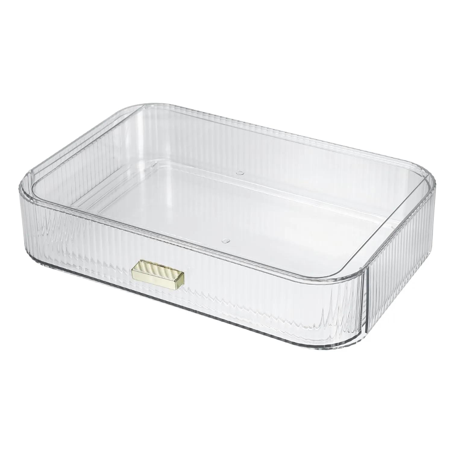 VOCOSTE Stackable Makeup Organizer, Translucent Cosmetic Drawers for Bathroom Vanity Storage, Make Up Organizer for Dresser Countertops, Clear