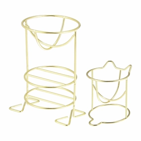 VOCOSTE 2pcs Makeup Sponge Holder, Beauty Sponge Dry Stand, Beauty Sponge Holder, Makeup Beauty Egg Drying Stand for Vanity, Gold Tone