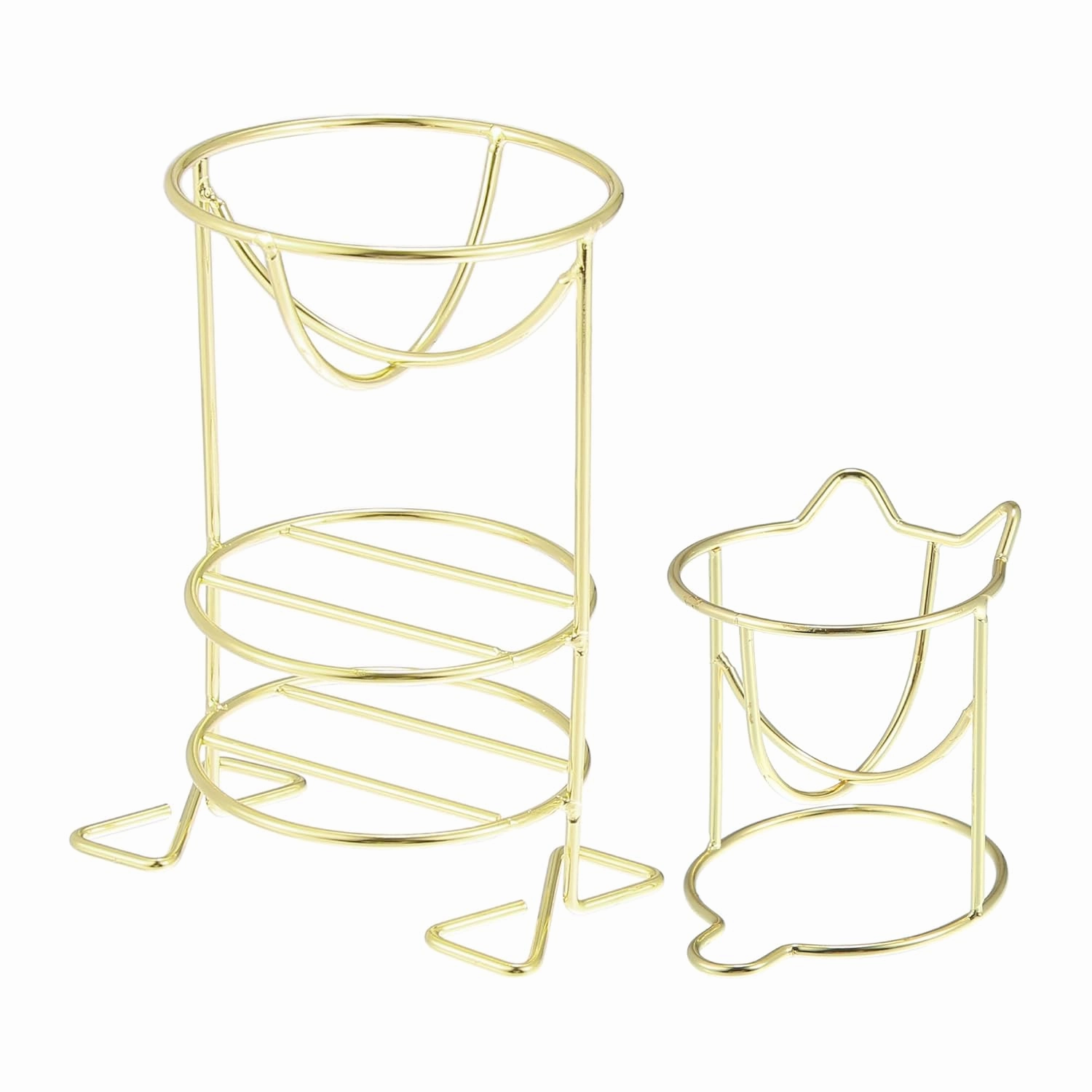 VOCOSTE 2pcs Makeup Sponge Holder, Beauty Sponge Dry Stand, Beauty Sponge Holder, Makeup Beauty Egg Drying Stand for Vanity, Gold Tone