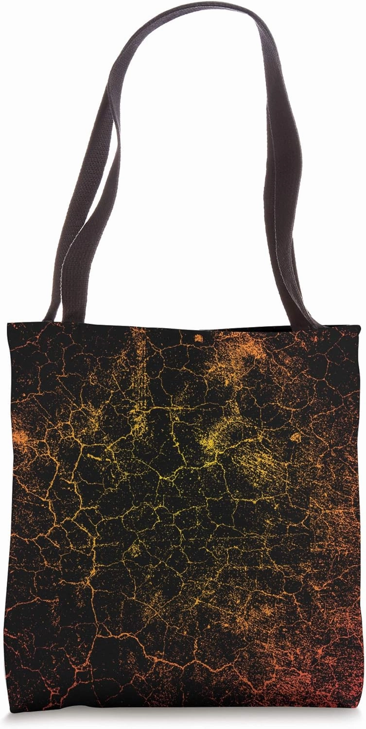 Volcano with liquid lava lava lake magma red eruption design Tote Bag