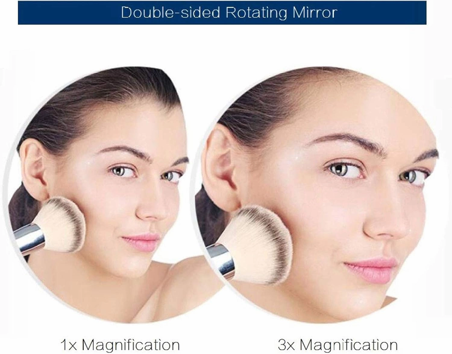Wall Mount Makeup Mirror with Lights Black, Cosmetic Mirror with Light, Bathroom Two Side 360 Swivel Cosmetic Face Mirror Extendable Vanity Mirrors