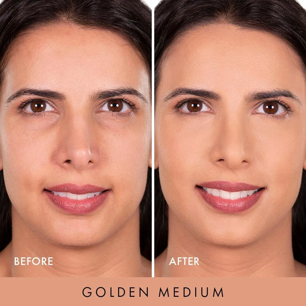 Wander Beauty Wanderlust Powder Foundation - Golden Medium - Blur & Even Skin Tone - Perfect & Hydrate With Hyaluronic Acid, Aloe, Honeysuckle, & Vitamin E - Lightweight, Buildable Coverage - 0.31 oz