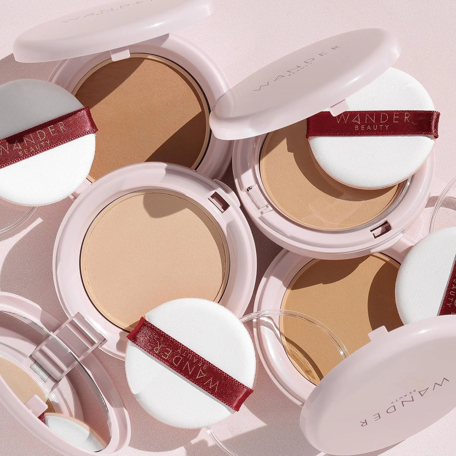 Wander Beauty Wanderlust Powder Foundation - Tan - Blurs and Evens Skin Tone - Perfects and Hydrates With Hyaluronic Acid, Aloe, Honeysuckle, & Vitamin E - Lightweight, Buildable Coverage - 0.31 oz