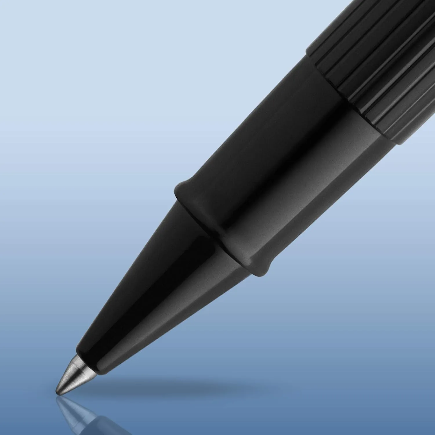 Waterman Emblème Rollerball Pen, Black with Chrome Trim, Fine Point with Black Refill, Gift Box
