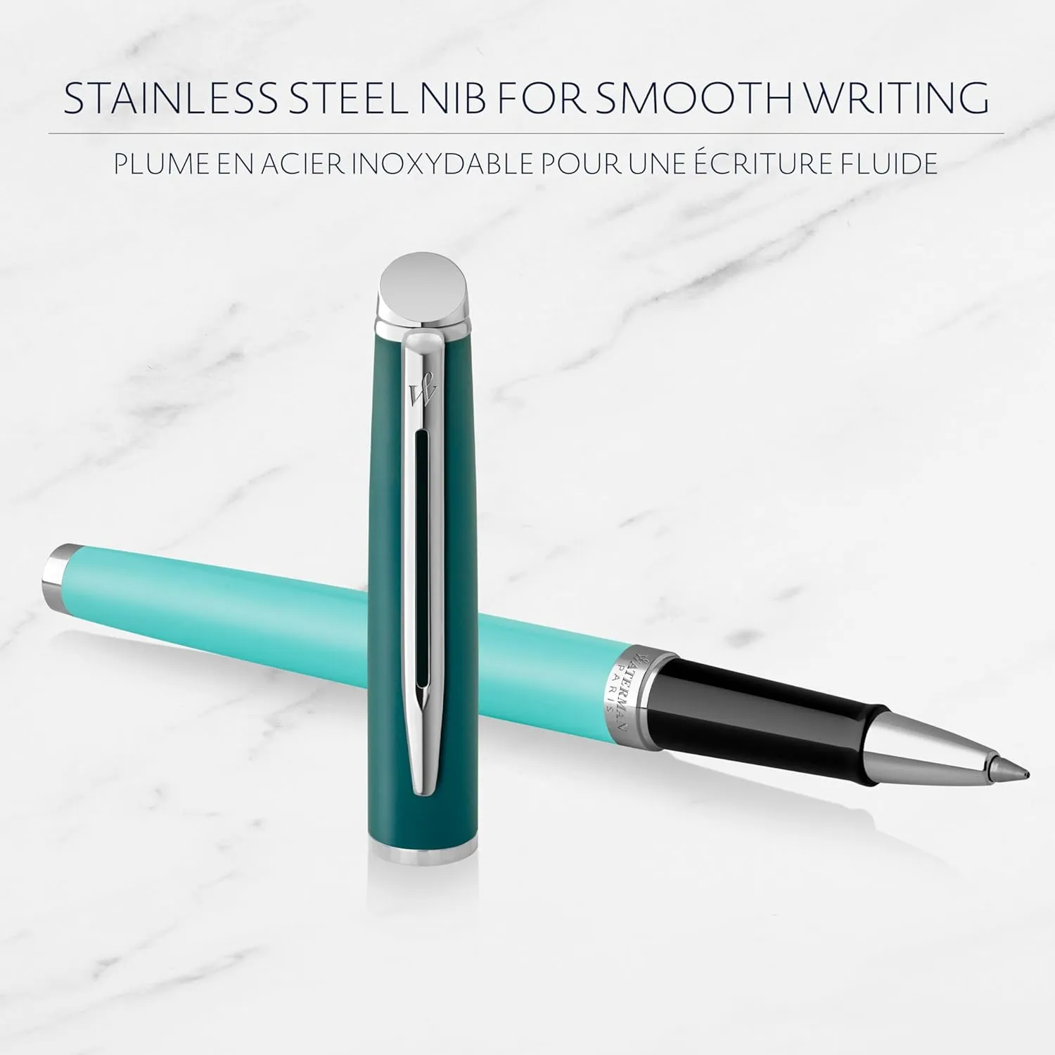 Waterman Hémisphère Rollerball Pen, Green Colour Blocking, Fine Point, Black Ink, Gift Box