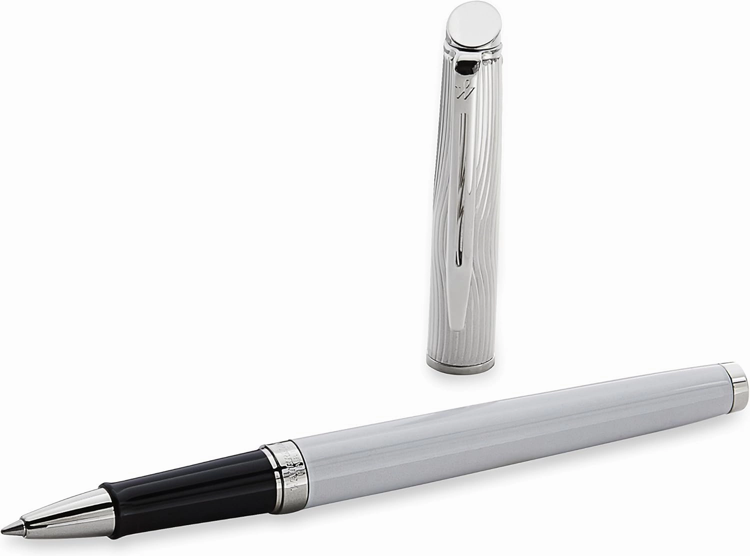 Waterman Hemisphere Deluxe White, Rollerball Pen with Fine Black refill (S0921290)