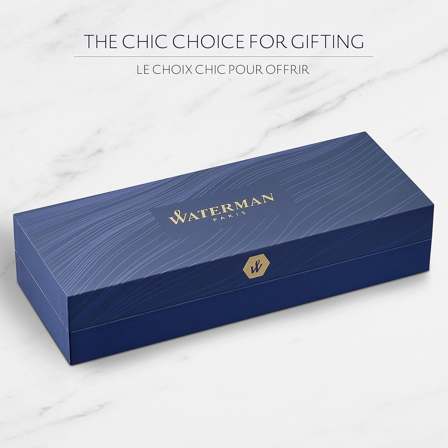 Waterman Hémisphère Rollerball Pen | Black & White Lacquer with palladium Coated Trim | Fine Point | Black Ink | Gift Box