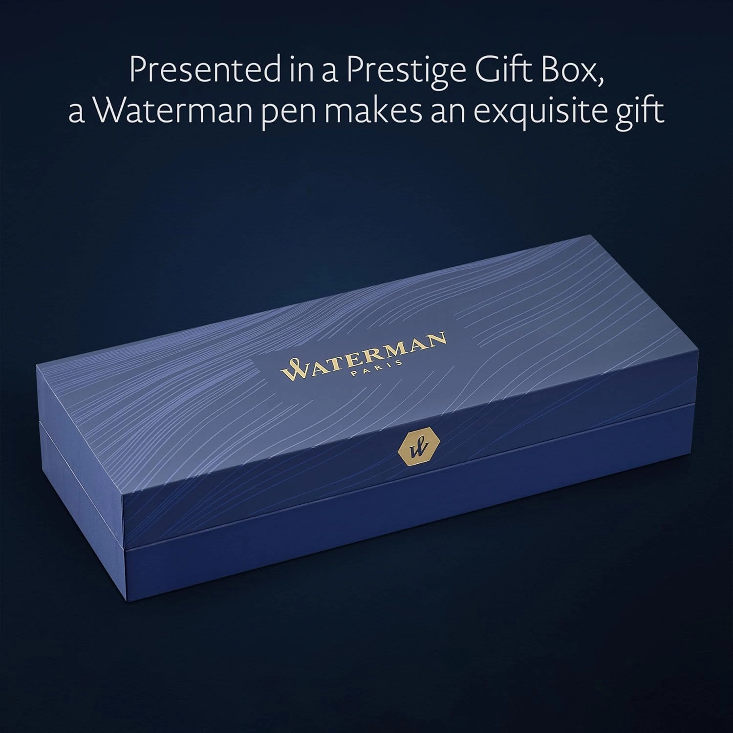 Waterman Hémisphère Rollerball Pen, Reflections of Paris, Metal & Black Lacquer with Gold Trim & Chiseled Cap, Fine Tip, Black Ink, Gift Box