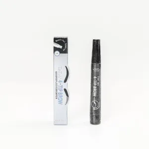 Waterproof and easy-to-color liquid eyebrow pencil with clear roots and four-headed eyebrow (03 red brown)