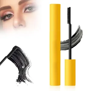 Waterproof Black Tubing Mascara for Lash Makeup, Smudge-proof Mascara Volume and Length Formula for Bold, Separated Lashes, Long-lasting Well-Defined Lashes (Black)