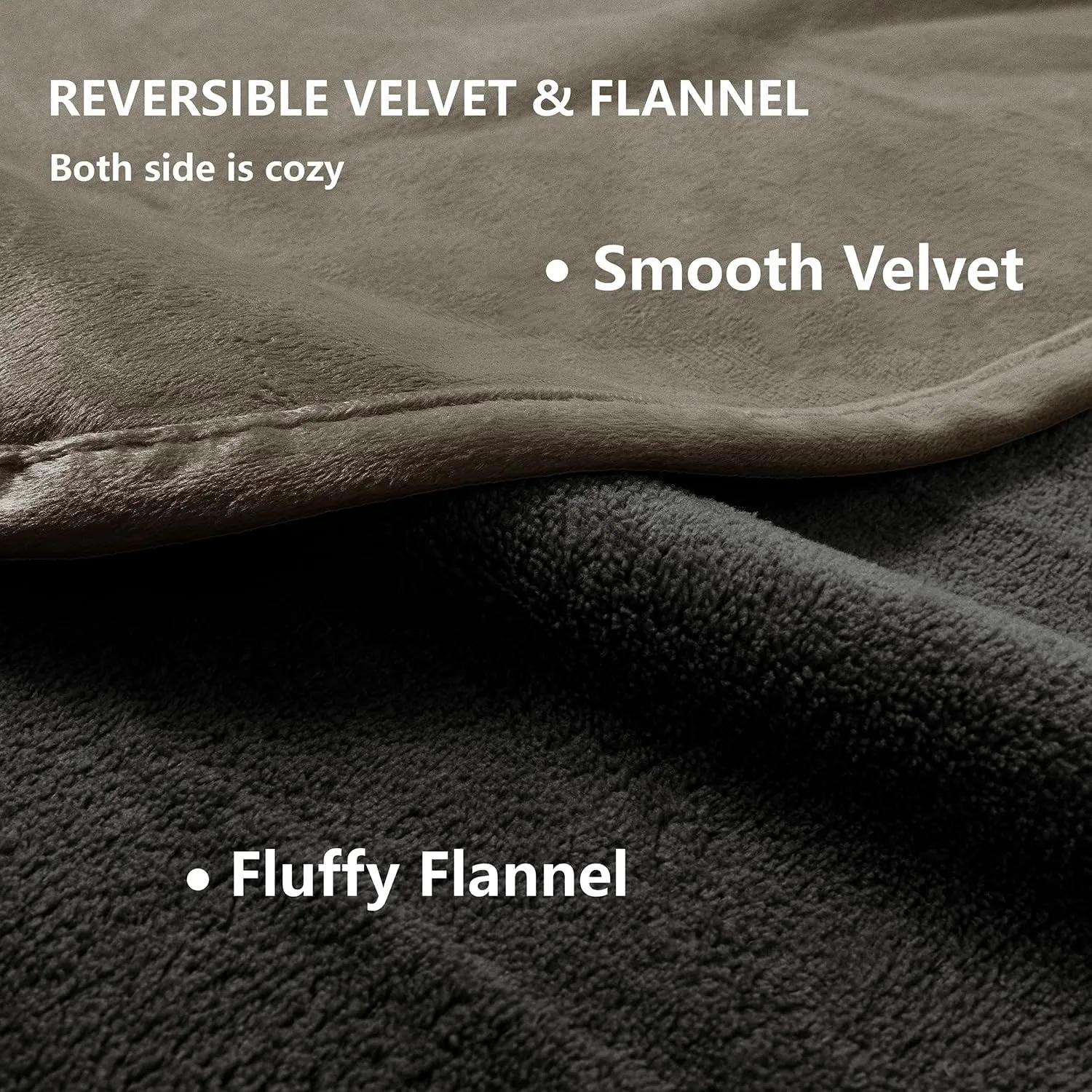 Waterproof Dog Blankets, Washable Pee Proof Pet Blanket for Couch, Soft Reversible Puppy Throw Furniture Protector Cover for Bed Sofa-52"x82",Light Brown Dark Brown