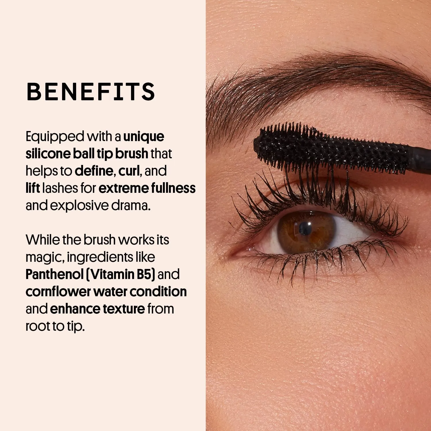 Winky Lux ExtravaLash Mascara, Voluminous and Lengthening - Black Mascara Eye Makeup