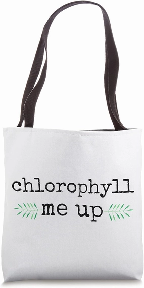Witty Chlorophyll Me Up Pun - Liquid Chlorophyll Design Tote Bag