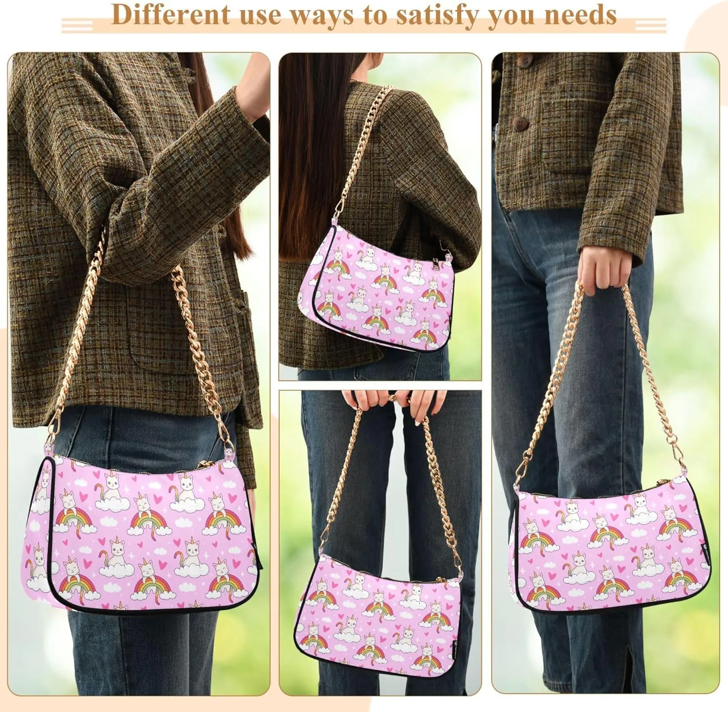 Women's Handbags Tote Crossbody Bag Stylish Purse Ladies Shoulder Bag Handbag Red Lipstick Kiss Crescent Bag